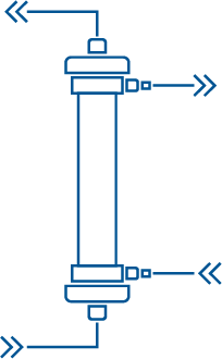 Photo of artificial dialyzer filter